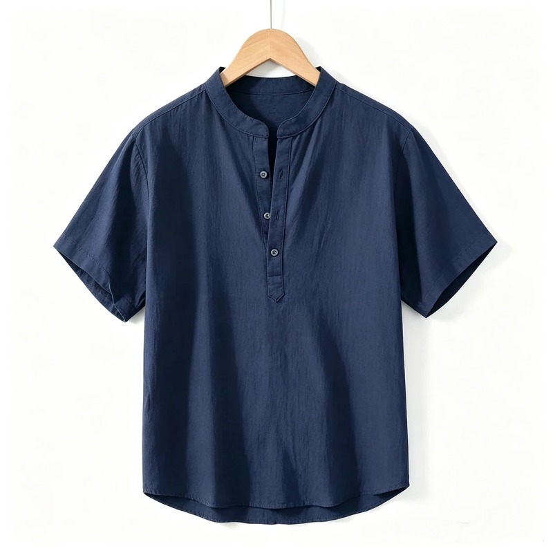 Linen Shirt Breathable - Kemeja Lengan Pendek Pria Musim Panas