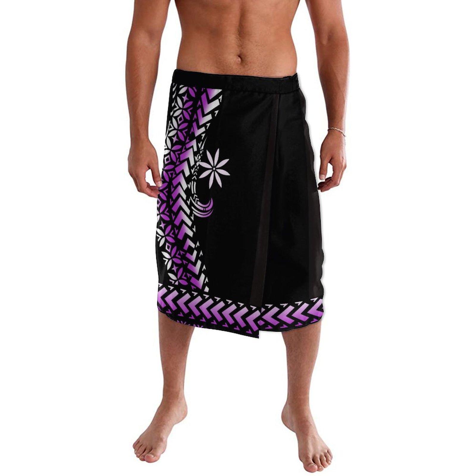 Sarong Men Wrap - Gaun balutan kasual motif desain Polinesia
