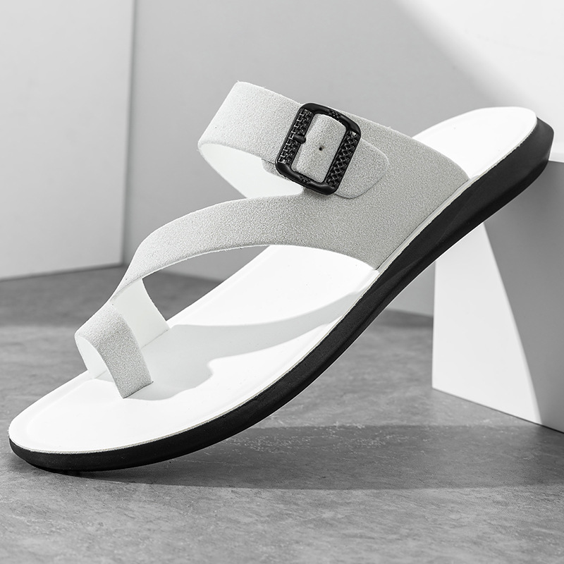 Flip Flop Leather Men - Sandal Kulit Buatan Tangan Musim Panas