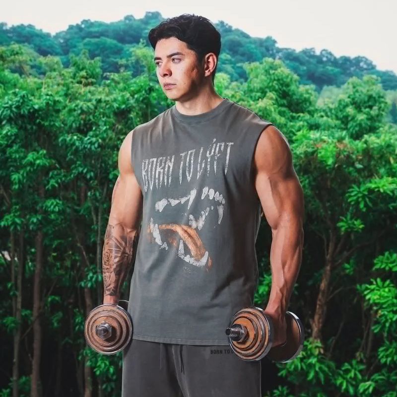Tank Top Muscle - LYFT Tank Top Katun Cuci Pria