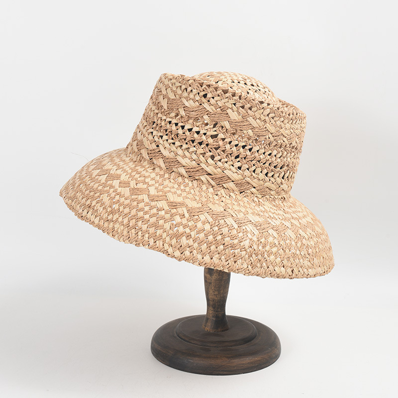 Bucket Hat Straw - Topi matahari wanita gaya Perancis USPOP