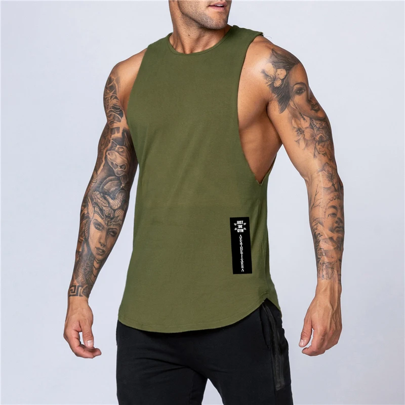 Tank Top Muscle - Pakaian Olahraga Gym Tanpa Lengan Katun