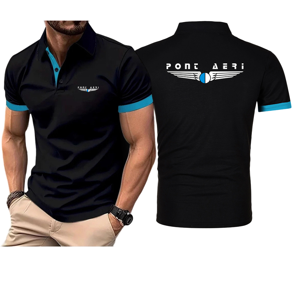 Polo Shirt Pique - Kaos Polo Pria Basic Disco Logo