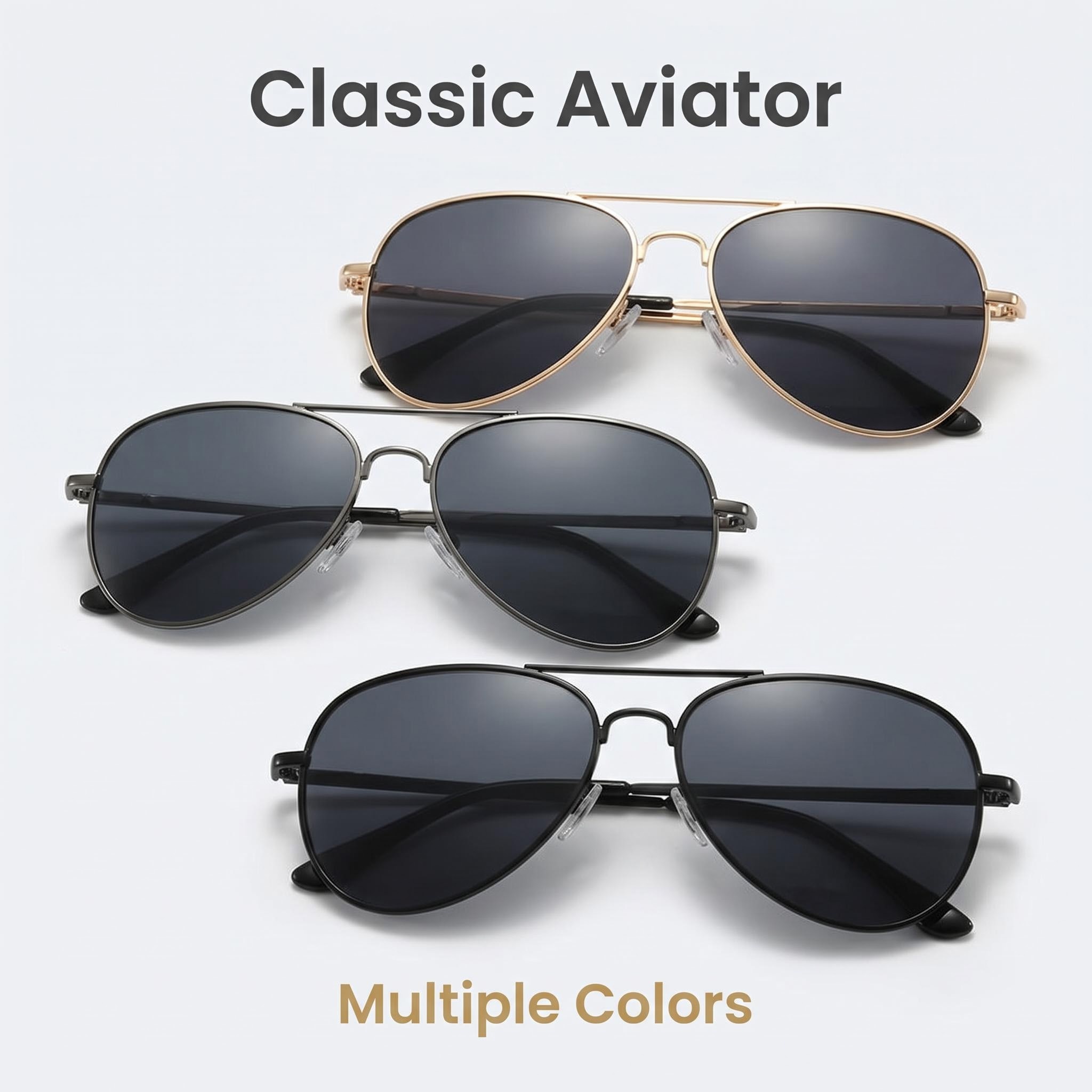 Sunglasses Aviator Polarized - Kacamata Hitam Pilot Aviator Logam Vintage