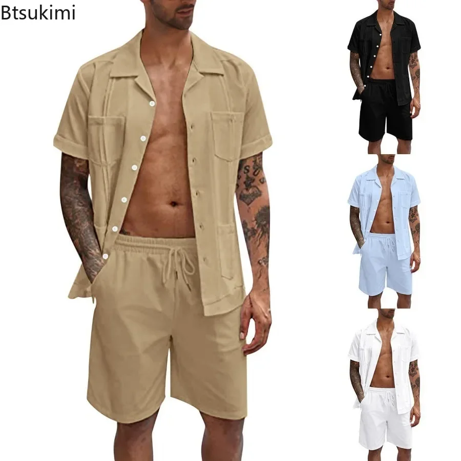 Set 2 Potong Olahraga Kasual M - Short Linen Drawstring ulasan dan harga