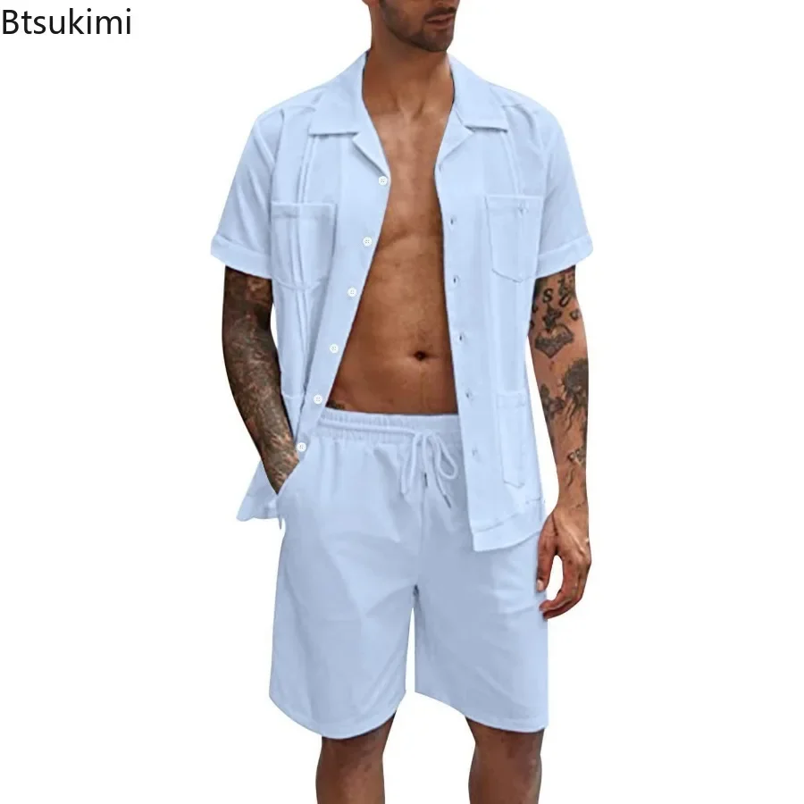 Set 2 Potong Olahraga Kasual M - Short Linen Drawstring ulasan dan harga