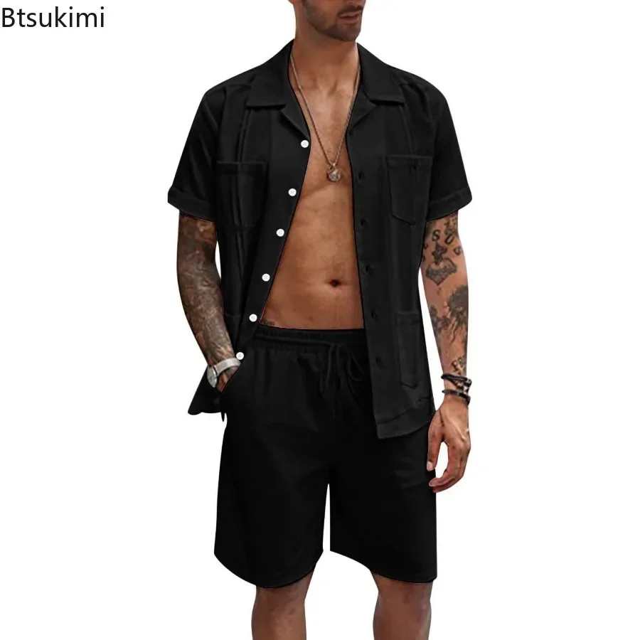Set 2 Potong Olahraga Kasual M - Short Linen Drawstring ulasan dan harga