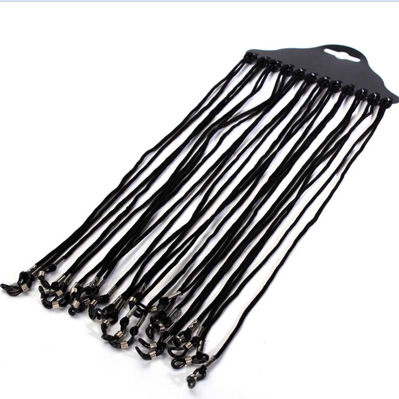 12 buah/set Tali Nilon Hitam P - Sunglass Retainer Cord ulasan dan harga