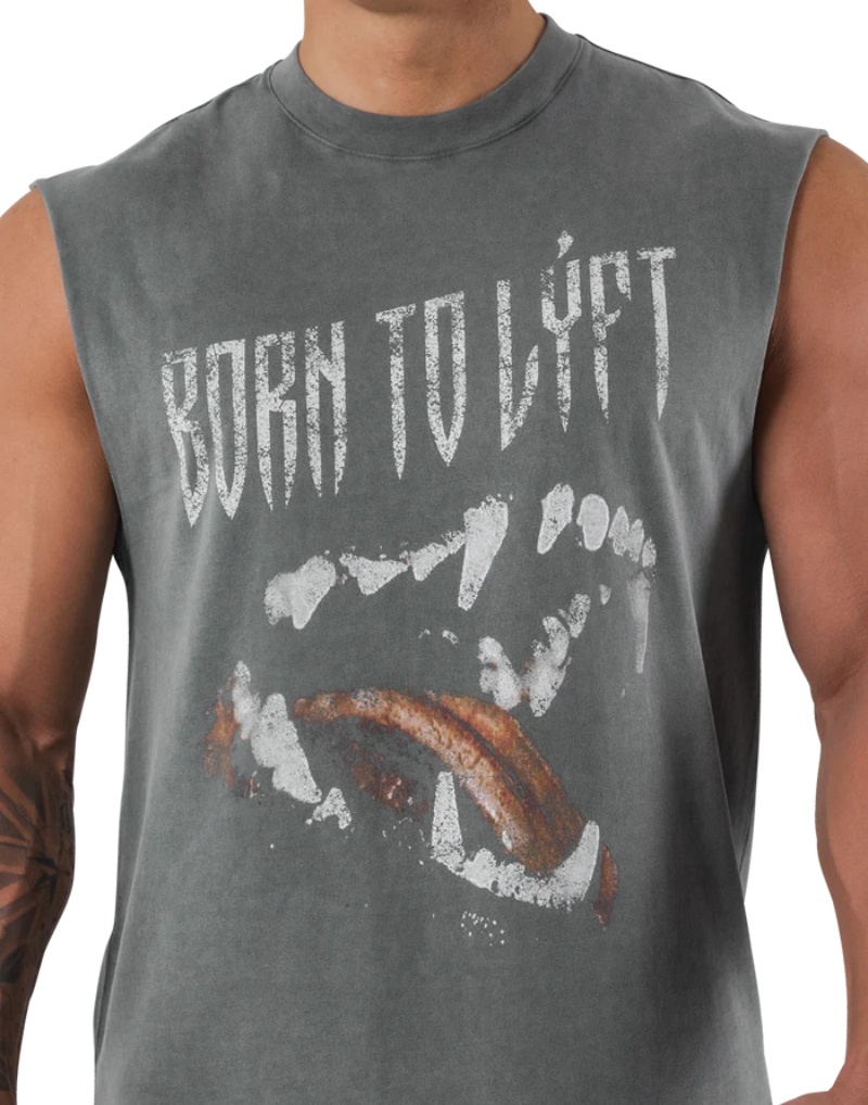 LYFT Tank Top Katun Cuci Pria  - Tank Top Muscle ulasan dan harga
