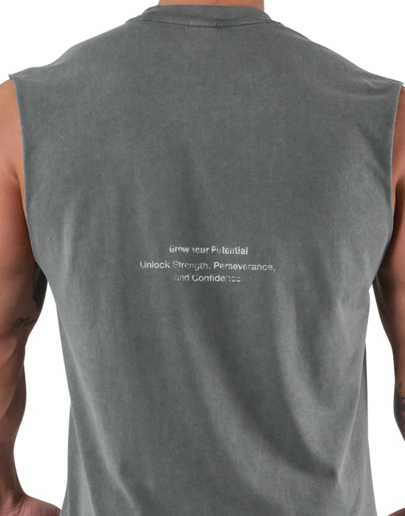 LYFT Tank Top Katun Cuci Pria  - Tank Top Muscle ulasan dan harga