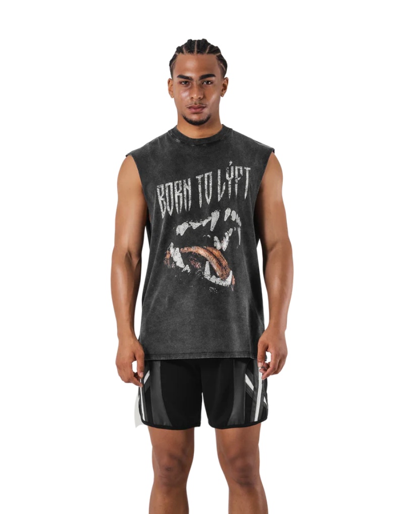 LYFT Tank Top Katun Cuci Pria  - Tank Top Muscle ulasan dan harga