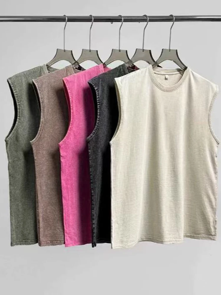 Tank Top Katun Cuci Pria Baru  - Tank Top Muscle ulasan dan harga