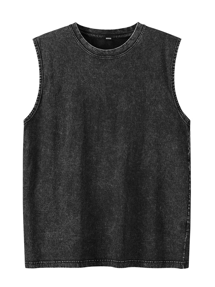 Tank Top Katun Cuci Pria Baru  - Tank Top Muscle ulasan dan harga