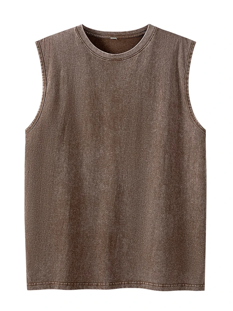 Tank Top Katun Cuci Pria Baru  - Tank Top Muscle ulasan dan harga