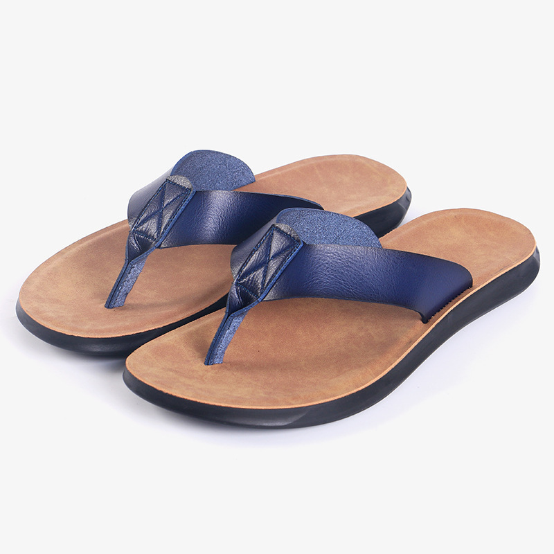38-47 Sandal Jepit Kulit Itali - Flip Flop Leather Men ulasan dan harga