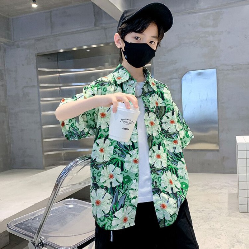 Setelan Kemeja Bunga Anak Laki - Resort Shirt Floral ulasan dan harga