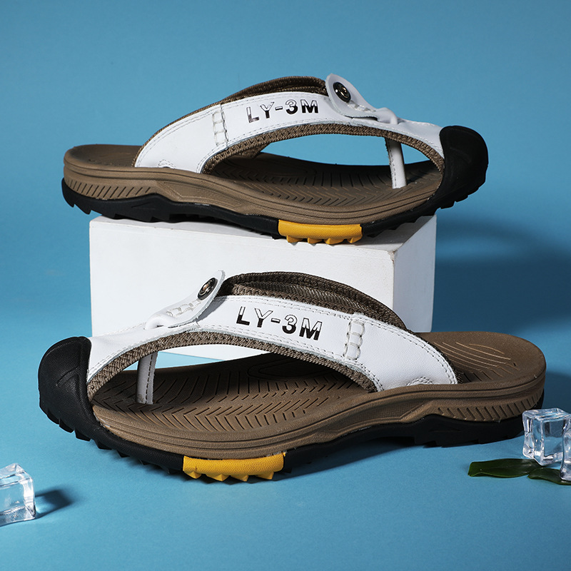 Sendal Jepit Kulit Asli Pria B - Flip Flop Leather Men ulasan dan harga