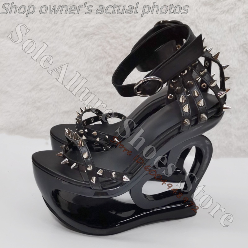 Sandal Wedge Berhias Paku Pink - Casual Sandal Leather ulasan dan harga