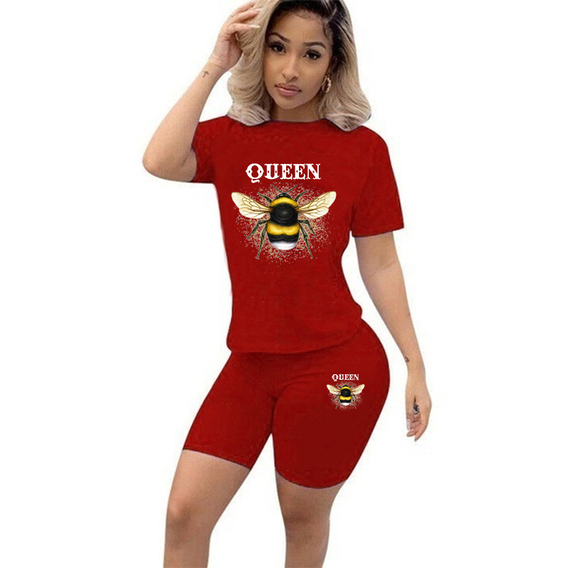 Setelan Dua Potong Wanita Atas - Tee Graphic Print ulasan dan harga