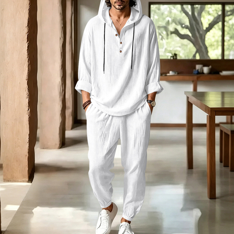 Setelan Linen Musim Panas Pria - Short Linen Drawstring ulasan dan harga