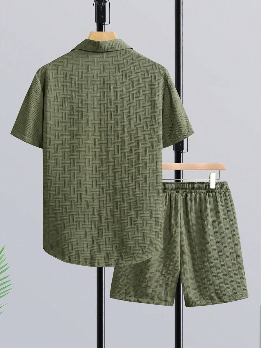 Manfinity RSRT Set Kemeja Leng - Short Linen Drawstring ulasan dan harga