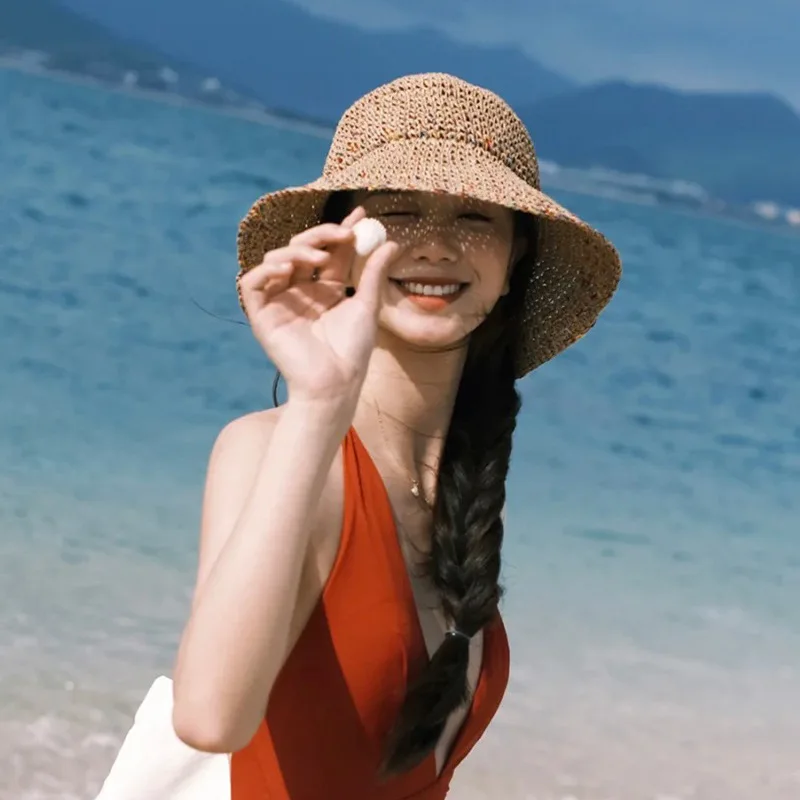 Topi matahari musim panas untu - Bucket Hat Straw ulasan dan harga