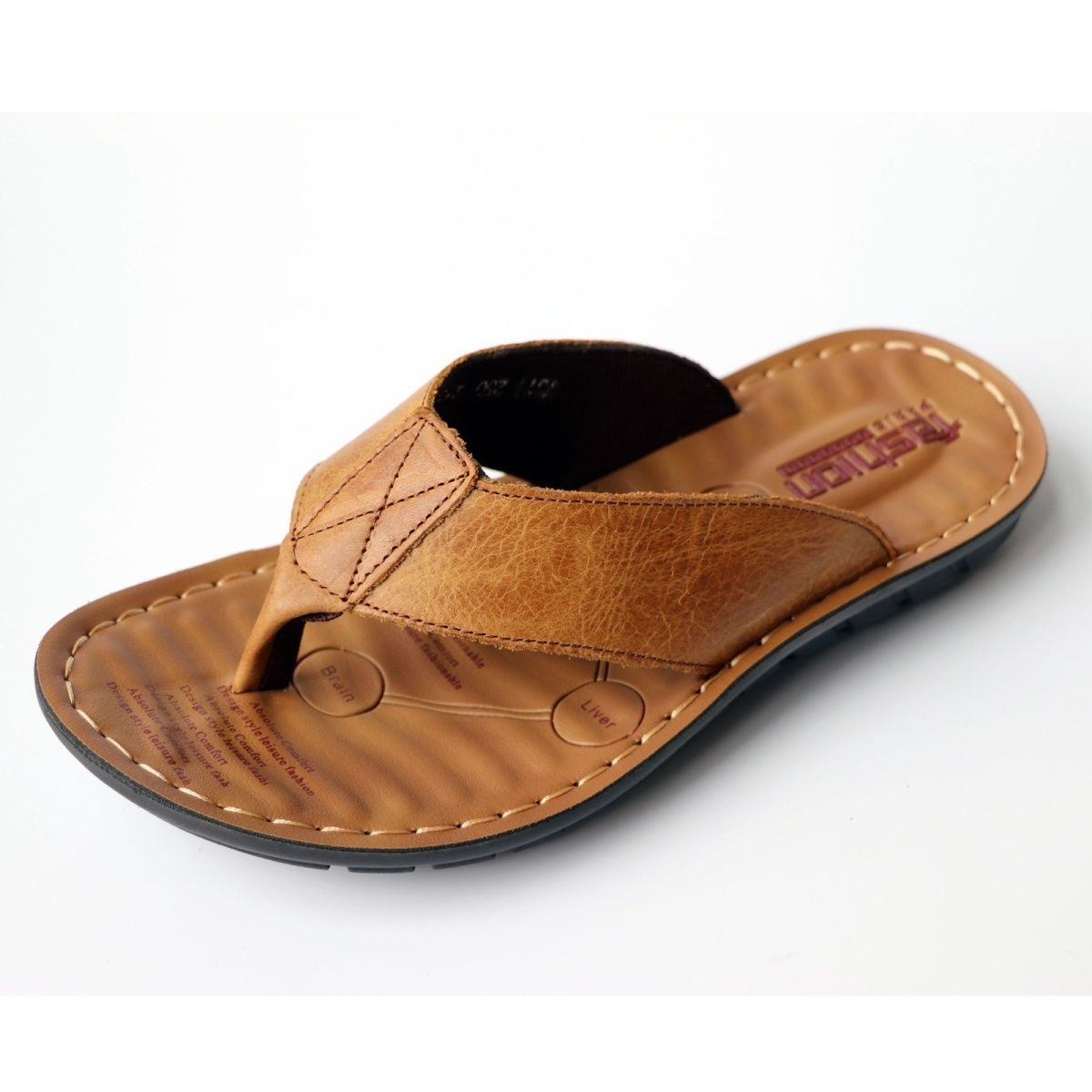 Sepatu Musim Panas Sandal Pria - Flip Flop Leather Men ulasan dan harga