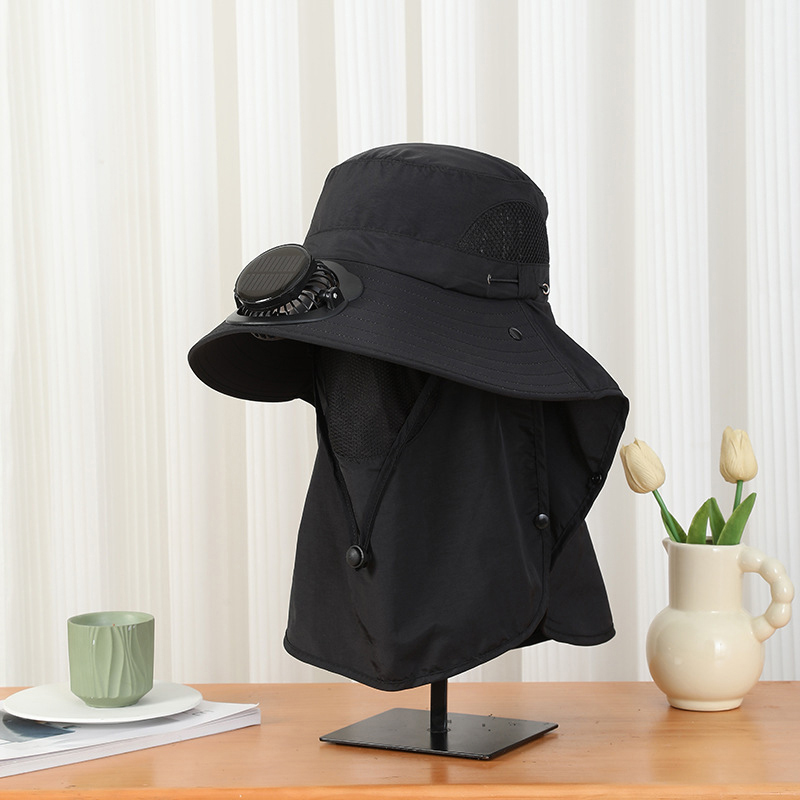 Topi Kipas Tenaga Surya dengan - Bucket Hat Straw ulasan dan harga