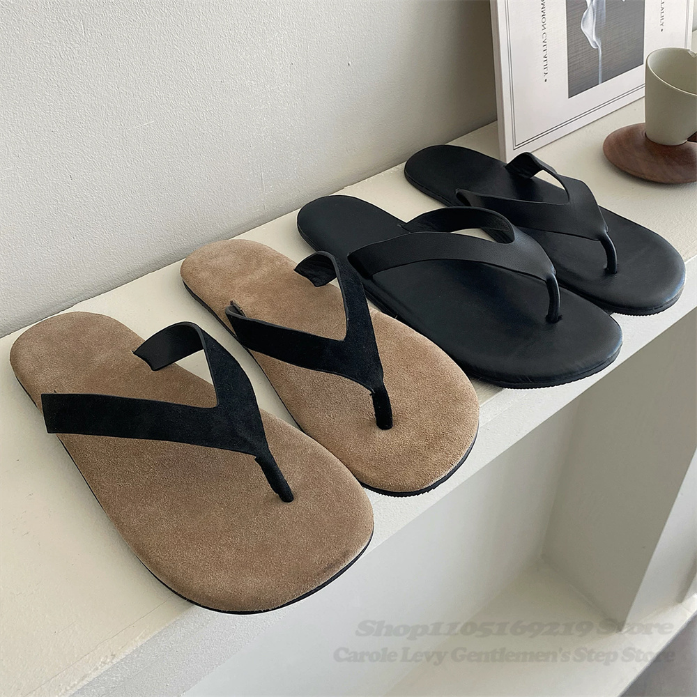 Sandal Jepit Kulit Sapi Gaya V - Flip Flop Leather Men ulasan dan harga