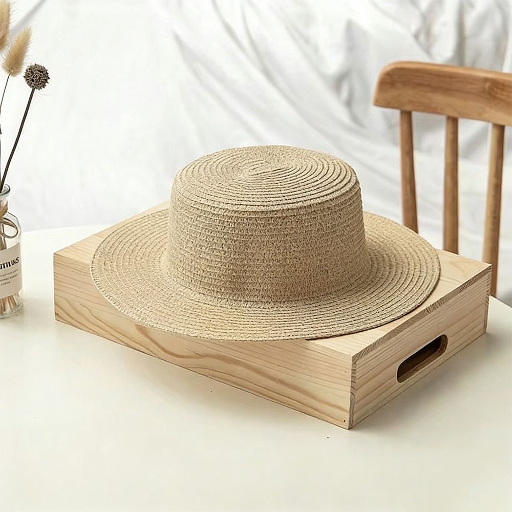 Topi Jerami Pinggiran Lebar Mo - Bucket Hat Straw ulasan dan harga