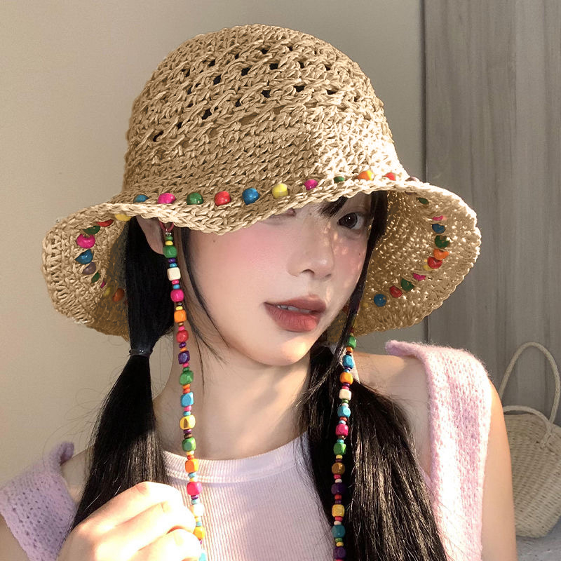Topi Jerami Pantai Lipat Berga - Bucket Hat Straw ulasan dan harga