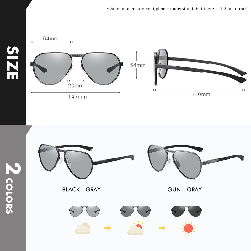 LIOUMO Kacamata Hitam Bingkai  - Sunglasses Aviator Polarized ulasan dan harga