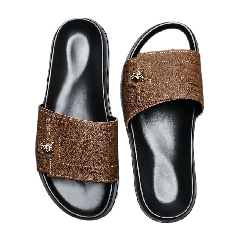 Sandal Kulit Asli Baru 2025 Sa - Flip Flop Leather Men ulasan dan harga