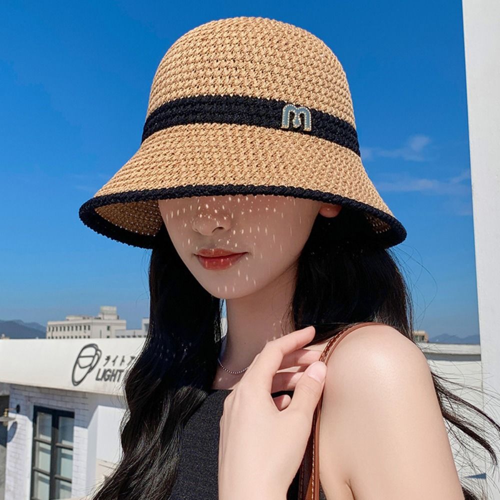 Topi Nelayan Busur Elegan Topi - Bucket Hat Straw ulasan dan harga