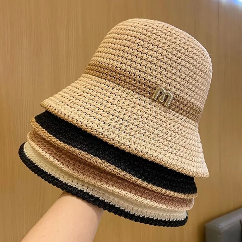 Topi Nelayan Busur Elegan Topi - Bucket Hat Straw ulasan dan harga
