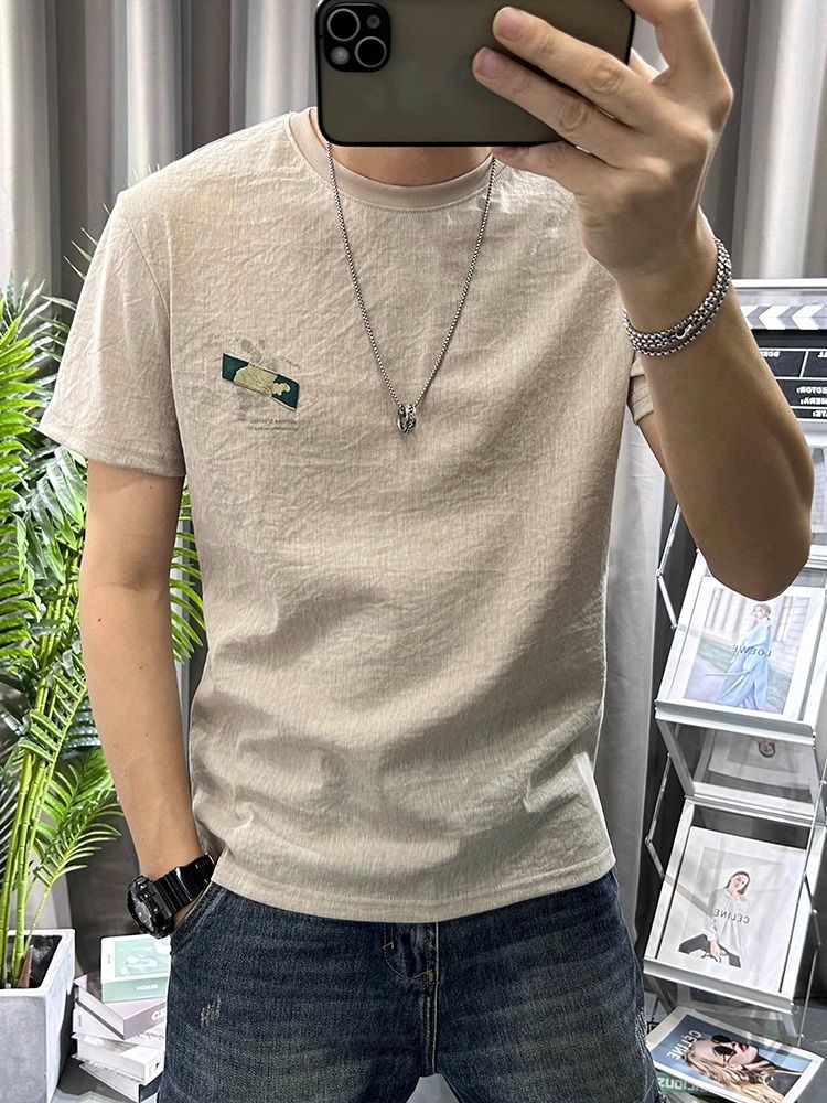 Kaus Pria Atasan Linen putih k - Short Linen Drawstring ulasan dan harga