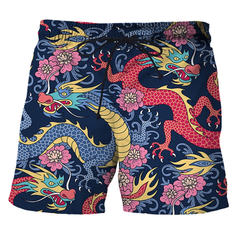 Celana renang motif naga Cina  - Trunks Board Surf ulasan dan harga