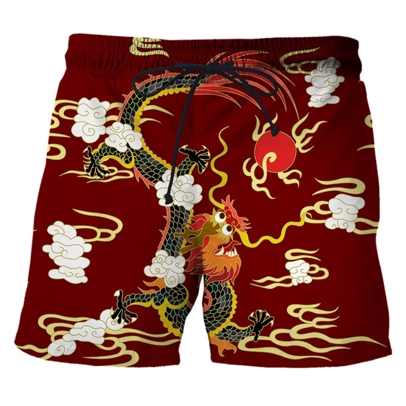 Celana renang motif naga Cina  - Trunks Board Surf ulasan dan harga
